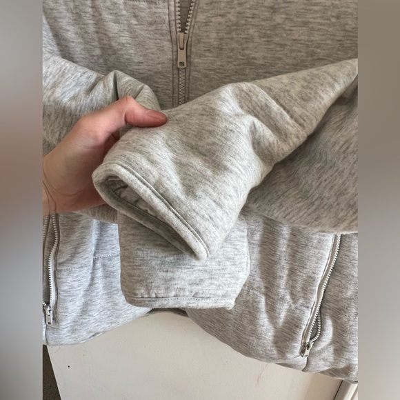 Three dots Quilted Knit Zip-Up Jacket, Size Medium - Picture 6 of 6